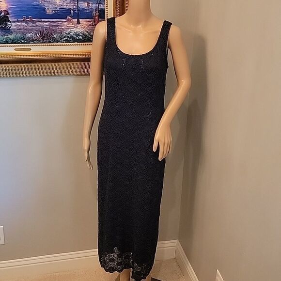 6P beautiful navy sequin dress so classy! - Picture 12 of 12